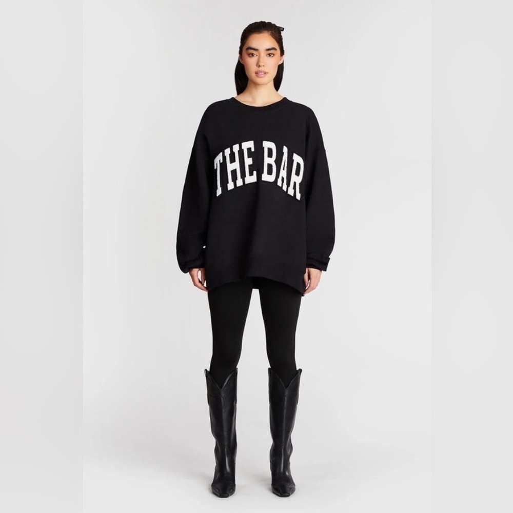 The bar ARLO SWEATSHIRT limited edition NWT APRES SKI SHEARLING BLACK/WH…